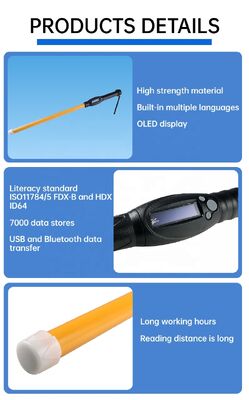 FOFIA – lecteur RFID PT280 étanche, 134.2kHz, plastique PVC, NLIS australie, identification du bétail, approuvé ICAR, USB ISO 11784/5, 10-20cm