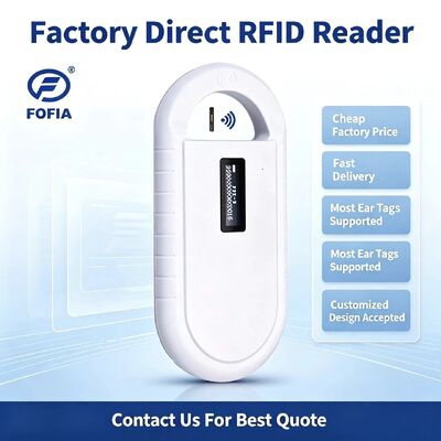 Lecteur de carte RFID à puce pour animaux portatif PT160, écran OLED 134,2 kHz, batterie au lithium USB, certifié CE, protocole ISO 11784/11785