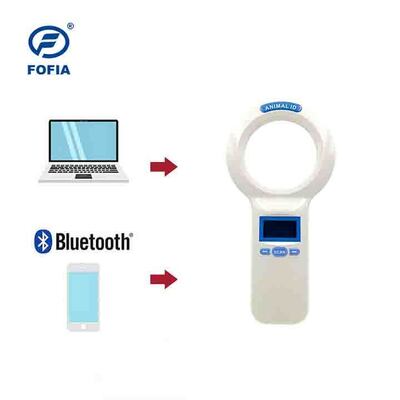 Lecteur portable en plastique durable PT200 RFID avec écran OLED 128x64 ISO11784/5 Protocole de lecture à longue portée pour animaux de compagnie et utilisation à la ferme