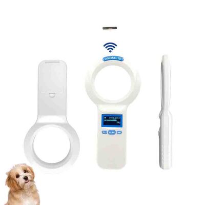 Lecteur portable en plastique durable PT200 RFID avec écran OLED 128x64 ISO11784/5 Protocole de lecture à longue portée pour animaux de compagnie et utilisation à la ferme