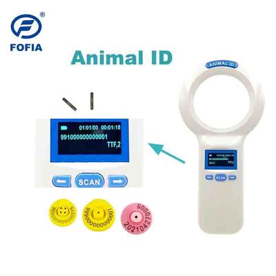 Lecteur portable en plastique durable PT200 RFID avec écran OLED 128x64 ISO11784/5 Protocole de lecture à longue portée pour animaux de compagnie et utilisation à la ferme