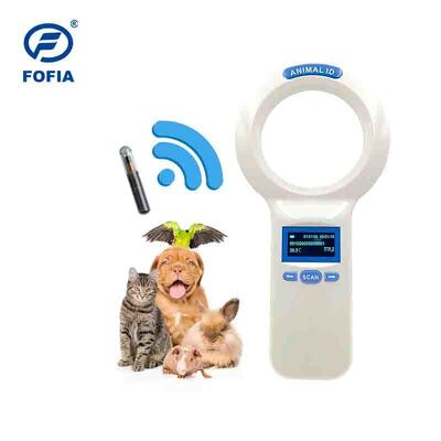 Lecteur portatif FOFIA PT200 RFID imperméable à l'eau Écran OLED 128x64 Lire à longue distance 10-20m Protocole ISO11784/5