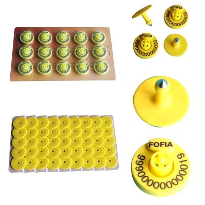 Étiquettes d'oreille UHF RFID pour bétail, étiquettes d'identification en plastique durables avec micropuce pour bovins, moutons, porcs, animaux