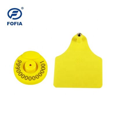 Fofia étiquettes auditives en plastique certifiées ICAR pour bovins porcs chèvres Identification intelligente du bétail conforme à l'ISO