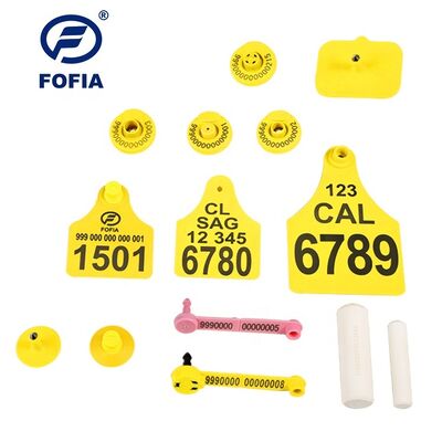 Fofia étiquettes auditives en plastique certifiées ICAR pour bovins porcs chèvres Identification intelligente du bétail conforme à l'ISO