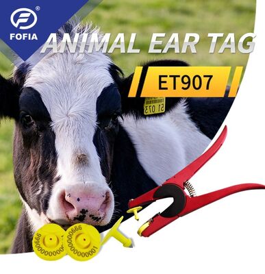 Fofia étiquettes auditives en plastique certifiées ICAR pour bovins porcs chèvres Identification intelligente du bétail conforme à l'ISO