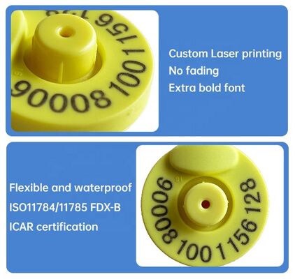 FOFIA RFID étiquette d'oreille électronique étiquette de suivi animal thermomètre pour bovins et moutons