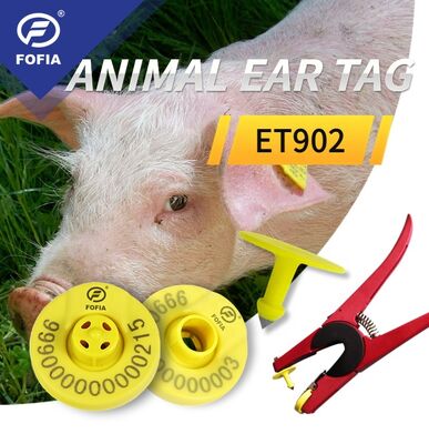 Étiquette d'oreille électronique HDX pour le bétail avec technologie RFID 134.2KHz