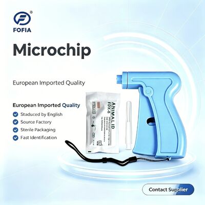 Fofia RFID 134,2 kHz Certifié ICAR Type divisé d'identification animale Microchips 2.12 * 12 mm Modèle ZS005 Matériau imperméable à l'eau Nouveau 1,5 an