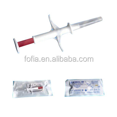 Fofia 2026 Nouveau RFID 134,2 kHz PP de vente à chaud Matériau d'identification animale Microchips étanches à l'eau pour l'usage agricole Injection pour animaux de compagnie 1,5 an RFID étiquette auditive