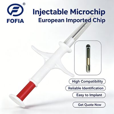 Fofia Nouveau RFID certifié ICAR 134.2kHz PP Animal ID Microchip imperméable à l'eau pour les animaux de compagnie 1,5 ans de garantie