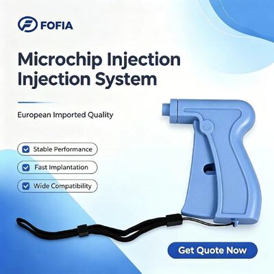 Certifié ICAR Fofia 2026 Nouvelle Vente Chaude RFID 134.2kHz Puce d'identification pour chien et animal de compagnie Type séparé Plastique ZS008 Étanche pour animaux de compagnie