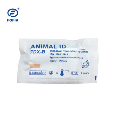Certifié ICAR Fofia 2026 Nouvelle Vente Chaude RFID 134.2kHz Puce d'identification pour chien et animal de compagnie Type séparé Plastique ZS008 Étanche pour animaux de compagnie