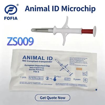 2026Édition de vente à chaud Pet Nouveau circuit intégré RFID 134,2 kHz Fofia Animal Microchip implantable Matériau PP blanc étanche