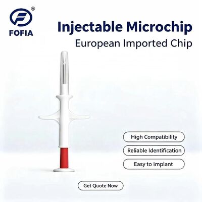 Micro puce RFID ICAR Certifié FOFIA 134.2kHz pour animaux FDX/EM4305 Puce IP67 étanche en plastique pour injection d'animaux