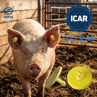 Étiquette d'oreille circulaire pour animaux avec lecteur BLE ISO11784/5 FDX-B