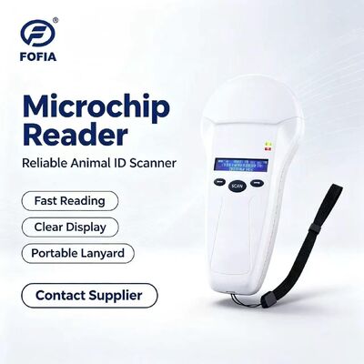 Lecteur portable RFID FOFIA PT580 durable 125kHz/134.2kHz ISO11784/5 Écran OLED 128x32 Distance de lecture 10-20m USB/pour animaux
