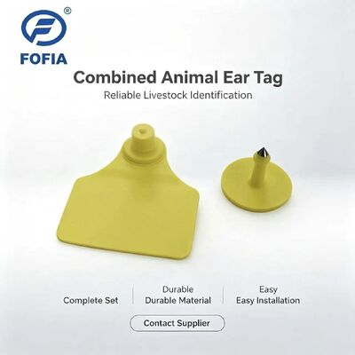 ICAR T904+T901 Combinaison de suivi des animaux étiquette d'oreille puce bovine nouvelle haute qualité RFID TPU laser coding 3 ans de garantie