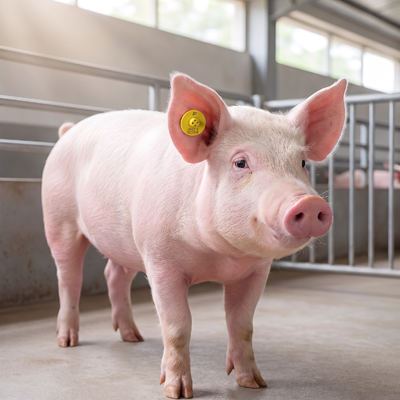 Étiquette d'oreille RFID pour moutons certifiée FULL ICAR 134,2KHz FDX-B pour le suivi du bétail ET908