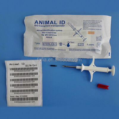 Fofia New ICAR Certified RFID 134.2kHz PP Animal ID Microchip Waterproof for Dog & Cat Pets 1.5 Year Warranty