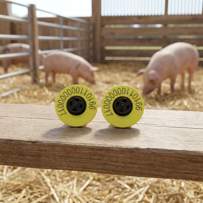 Étiquette d'oreille RFID LF ICAR ET908, identification complète des animaux de bétail, BLE ISO11784/5, matériau TPU, Tension 350N, garantie de 5 ans, utilisation agricole, nouvelle collection