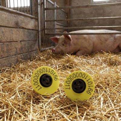 Fofia Full ICAR ET908 134.2khz RFID étiquette électronique d'oreille de mouton de chèvre