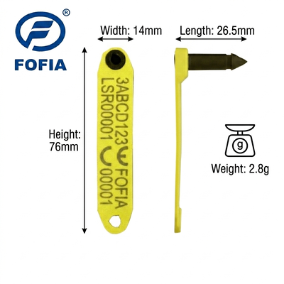 Fofia HDX ET969 Nouveau résistant aux températures élevées anti-écoulement jaune TPU étiquette d'oreille de mouton puce RFID suivi des animaux 1,5 an