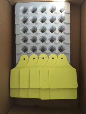 ICAR T904+T905 Étiquette d'oreille de suivi d'animaux combinée Nouvelle étiquette RFID en plastique TPU de haute qualité 70*57mm Codage laser Garantie 3 ans Ferme