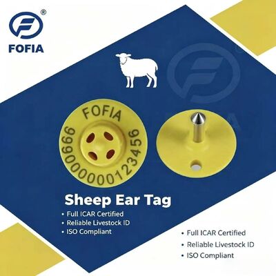 Étiquettes d'oreille électroniques TPU de haute qualité ET957+T901 134.2kHz pour chèvres, porcs, vaches, animaux de ferme, portée de lecture de 10 cm, -20~80C