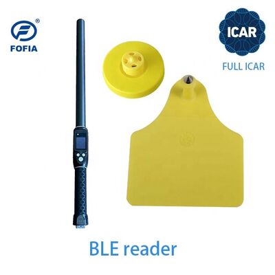 FOFIA Nouveau Full ICAR Durable RFID résistant à l'eau TPU Étiquettes d'oreille jaune ET908+T905 Chips de ferme Garantie de 5 ans Bétail 14,5 mm