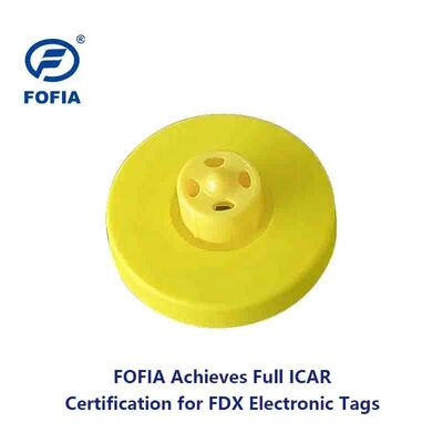 Nouvelles étiquettes auriculaires FOFIA Full ICAR LF durables et étanches en TPU jaune pour bovins, porcs, moutons ET908+T905 avec puces EM4305, garantie 5 ans, 14,5 mm