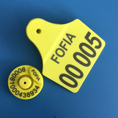 les marques d'oreille électroniques des bétail 125khz, bétail de Rfid étiquette l'identification
