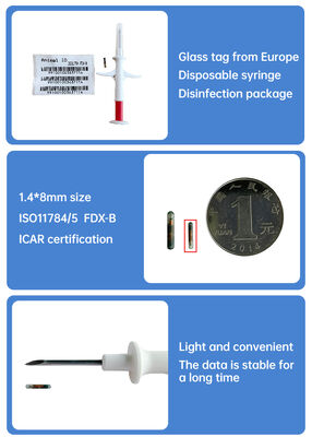 FOFIA Nouvelle puce électronique RFID 134,2 kHz pour animaux FDX/EM4305 IP67 étanche pour bovins/porcs/moutons/animaux de compagnie PP