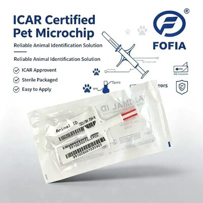 Durable Fofia Nouveau à vendre à chaud RFID 134.2kHz PP Matériel Identifiant de chien Microchips étanches à l'eau Utilisation agricole Injection pour animaux de compagnie 1,5 Année étiquette d'oreille