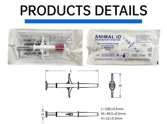 Durable Fofia Nouveau à vendre à chaud RFID 134.2kHz PP Matériel Identifiant de chien Microchips étanches à l'eau Utilisation agricole Injection pour animaux de compagnie 1,5 Année étiquette d'oreille