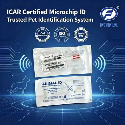 Fofia Nouveau RFID certifié ICAR 134.2kHz PP Animal ID Microchip imperméable à l'eau pour les chiens et les chats Utilisez 1,5 ans de garantie