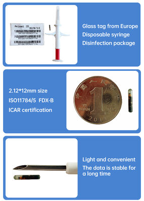 Fofia Nouveau RFID certifié ICAR 134.2kHz PP Animal ID Microchip imperméable à l'eau pour les chiens et les chats Utilisez 1,5 ans de garantie