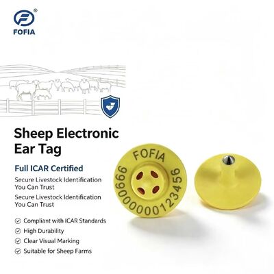 Étiquettes d'oreille pour animaux avec puce TPU OEM ET957 134.2kHz de haute qualité pour cochons, moutons, vaches - Portée de lecture de 10 cm -20~80C ICar