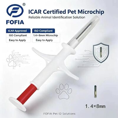 FOFIA Nouvelle puce électronique RFID 134,2 kHz pour animaux FDX/EM4305 IP67 étanche pour bovins/porcs/moutons/animaux de compagnie injection PP