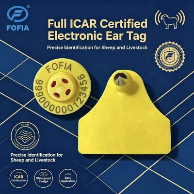 Étiquette d'oreille électronique de suivi d'animal de mouton de chèvre étanche à l'eau de haute qualité RFID TPU Laser Coding Modèle de garantie de 3 ans