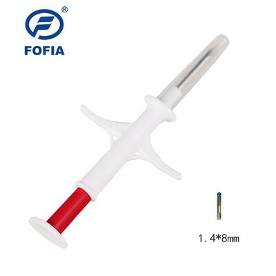 FOFIA ZS007 ICAR Certifié 134.2kHz RFID Microchip Animal FDX/EM4305 IP67 Étanche Blanc PP 1.4x8mm Chien Chat Lapin Bétail Nouveau