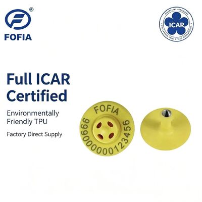 Étiquettes électroniques pour animaux ET957 134,2 kHz en TPU de haute qualité, OEM, pour porcs, bovins, moutons - Portée de lecture de 10 cm - -20~80C 29,90,3 mm 1
