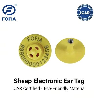 Nouvelle OEM ET957 de haute qualité 134,2 kHz TPU Chip Étiquette d'oreille électronique pour animaux Cochons Vache moutons 10 cm Plage de lecture -20 ~ 80C ICar 1 an Garantie