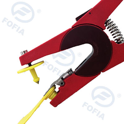 Red Livestock Ear Tag Applicator Pliers Animal Identification Ear Tag Applicator for Pig Cattle Sheep