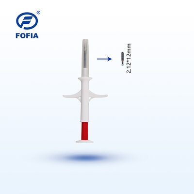 Fofia RFID micro-puce injectable pour animaux 134,2 kHz ISO 11784 11785 étanche à l'eau 2,12 X 12 mm Identification des animaux de compagnie
