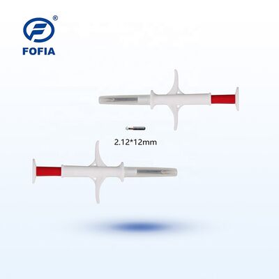 Fofia ZS006 RFID Animal ID Microchip 134.2 kHz 2.12 X 12 mm PP Waterproof ICAR Certified Livestock Identification