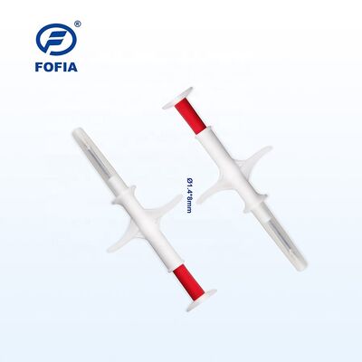 Micro puce injectable pour animaux RFID 134,2 kHz FDX EM4305 1,4 x 8 mm IP67 étanche certifié ICAR pour identification d'animaux de compagnie