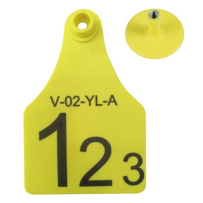 ET902 Étiquettes d'oreille RFID TPU personnalisées gravées au laser Étiquettes d'oreille de bétail avec identification numérotée Pour l'usage de la ferme de vache porc moutons lapins