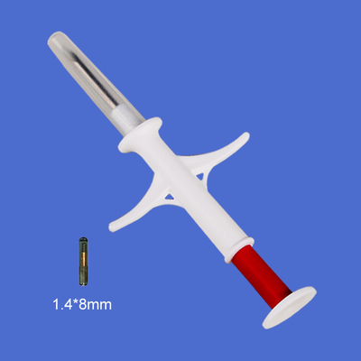 Puce animale d'identification de 134,2 kilohertz pour des chiens transpondeurs injectables de 1,4 * de 8mm