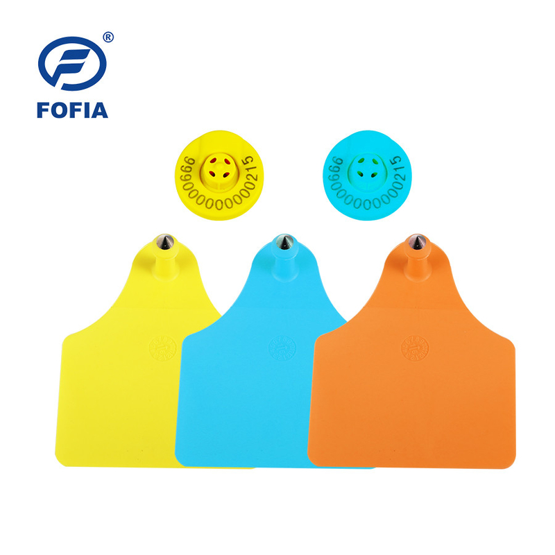 ET902 Étiquettes d'oreille RFID TPU personnalisées gravées au laser Étiquettes d'oreille de bétail avec identification numérotée Pour l'usage de la ferme de vache porc moutons lapins
